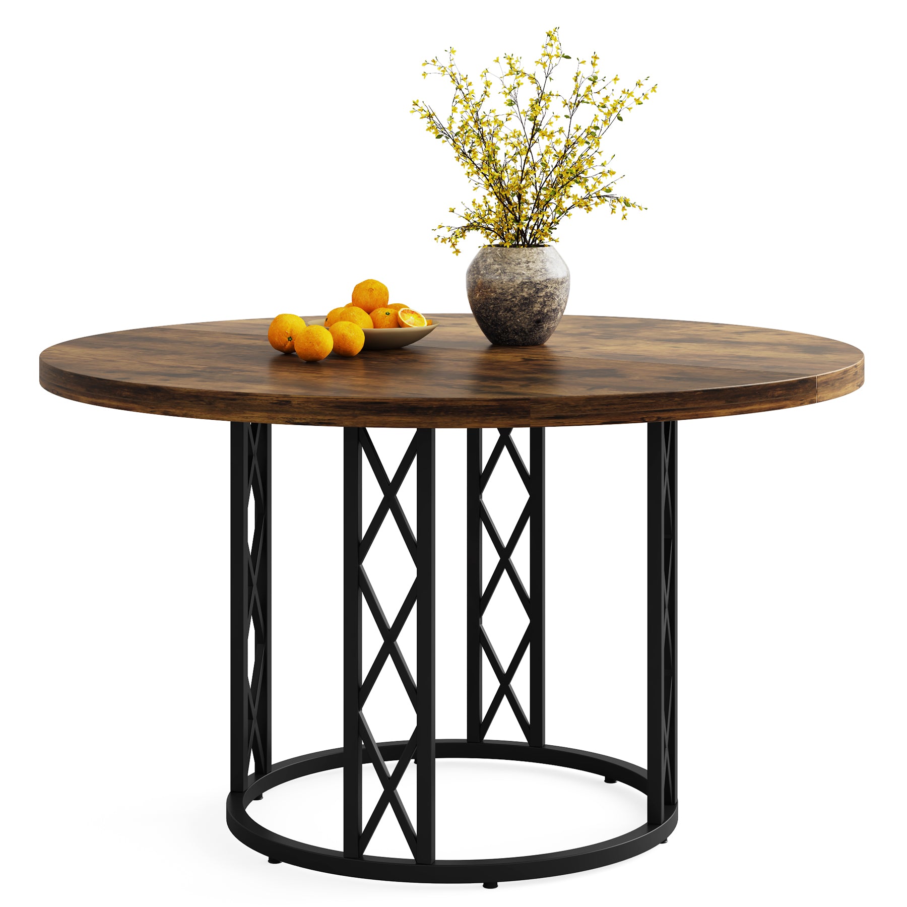 47" Round Dining Table for 4 People